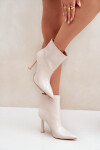 Lakované Boty Na Špičce Nazouvací Světle Béžové Seliri 40