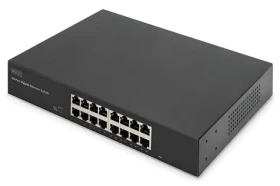 Digitus DN-80112-2 černá / Switch / 16 portů Gigabit Ethernet / Unmanaged / 19" rack / bez ventilátoru (DN-80112-2)