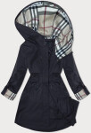 Tmavě modrá bunda parka s ozdobnou podšívkou BH Forever (BH-2401BIG) odstíny modré 52