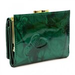 Luxusní dámská kožená peněženka s motýlky Gregorio Sihle, zelená