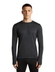 ICEBREAKER Mens 200 MerinoFine Ace LS Crewe, Jet Heather (vzorek) velikost: M