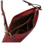 Elegantní dámská kožená kabelka na rameno Katana Tenga, vínová