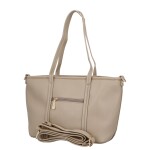 Trendy dámská koženková kabelka na rameno Felicia, tmavě béžová