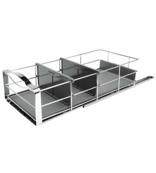 Simplehuman Výsuvný organizér do skříňky s masivním rámem z nerez oceli / šířka 22/8 cm (KT1118)