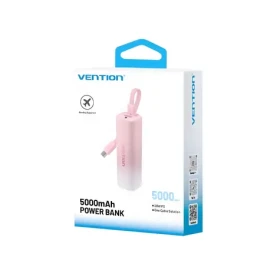 Vention 5000mAh růžová / Powerbanka / 20W / USB-C + Lightning (FHWR0)