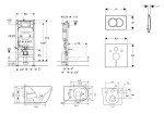 GEBERIT - Duofix Set předstěnové instalace, klozetu Gaia a sedátka softclose, tlačítko Sigma01, alpská bílá SANI11CA3121B
