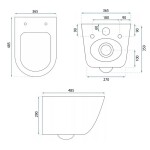 REA - Závěsná WC MÍSA Carlo Mini Tornado Rimless Flat Pro REA-C8770