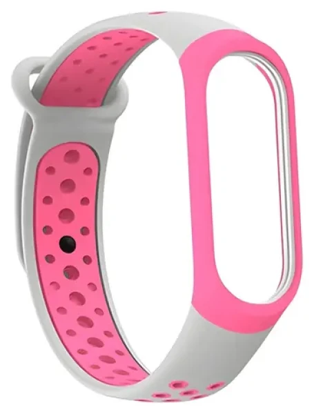 Beline Silicone růžovo-šedý / Náhradní řemínek / pro Xiaomi Mi Band 3/4 / silikonový