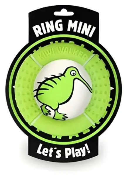 Kiwi Walker Mini zelená / Házecí a plovací kruh pro psy / TPR pěna / 13 cm (TPR-828)
