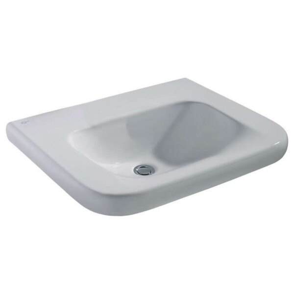 IDEAL STANDARD - Contour 21 Umyvadlo bezbariérové 65x56 cm, bez otvoru pro baterii, bez přepadu, bílá S253401