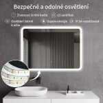 CERANO - Koupelnové LED zrcadlo Speculare - 90x70 CER-429283