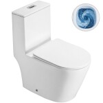 CERANO - WC kombi Marmo, Double Vortex - vírové splachování + Slim/SoftClose sedátko - spodní/zadní odpad - bílá lesklá - 70x36 CER-680360