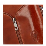 Luxusní dámská kožená crossbody kabelka Violiana, koňaková