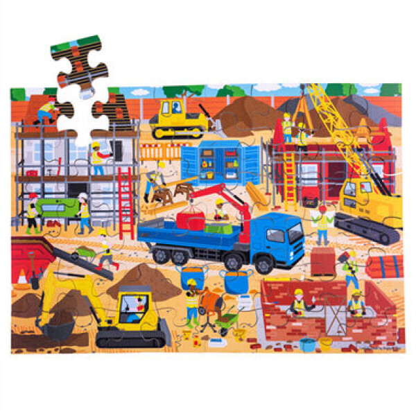 Bigjigs Toys Podlahové puzzle Staveniště