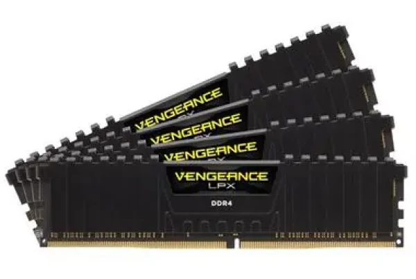 Corsair VENGEANCE LPX BLACK 64GB / 4x16GB / DDR4 / 2400MHz / PC4-19200 / CL14-16-16-31 / 1.2V / XMP2.0 / s chladičem (CMK64GX4M4A2400C14)