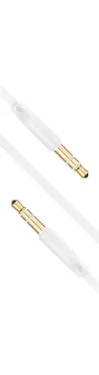 FIXED Plochý audio AUX kabel s konektory 2 x 3.5 mm jack bílá (FIXM-AUX-WH)