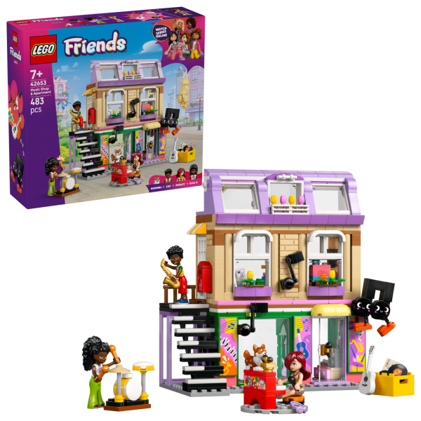 LEGO® Friends 42653 Obchod s hudebninami a byt - LEGO® Friends
