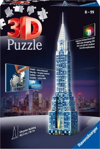 Ravensburger Svítící 3D puzzle Noční edice Chrysler Building