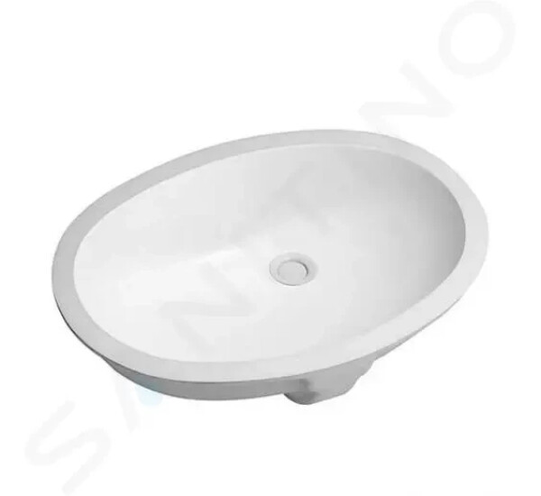 DURAVIT - Santosa Umyvadlo zápustné, 510x375 mm, s přepadem, WonderGliss, bílá 04665100001