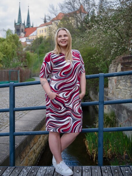 EVONA a.s. Dámské krátké šaty DEIZI 595 - Dámské krátké šaty DEIZI 595 595 M