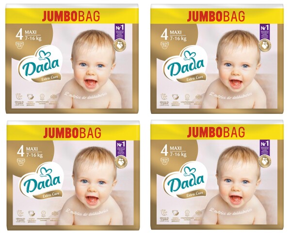 4x Dada JUMBOBAG extra care vel.4, 7-16kg, 82ks