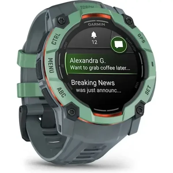 Garmin Instinct 3 AMOLED 50mm neotropic s twilight páskem / chytré hodinky / GPS / BT / měření denní aktivity / 10 ATM (010-03020-01)