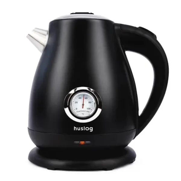 Huslog Rychlovarná konvice s teploměrem černá / 2200W / 1.7 L / otočná základna 360° (KAT00123)