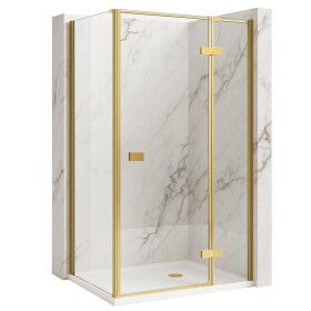 REA/S - Sprchový kout Atlas 120x80 Brush Gold vpravo KPL-K4377