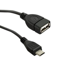 Qoltec 50404 Kabel USB-A 2.0 (F) - Micro USB-B (M) 0.2m černá (50404)