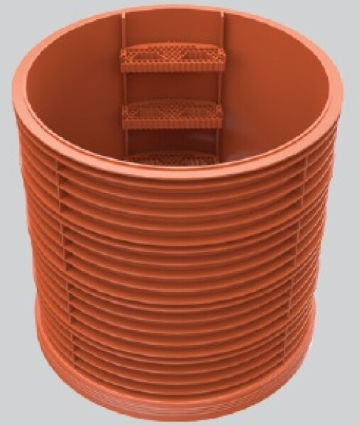 MIDAS Šachtové prodloužení PP DN 1000/500 mm - vlnovec , se stupadly
