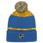 Outerstuff Dětská zimní čepice St. Louis Blues NHL Puck Pattern Cuffed Pom