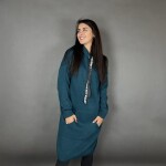 HOSH Pletené šaty EVELYN s kapucí Barva: Starorůžová