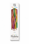 Dortové svíčky zakroucené metalické barevné 6ks