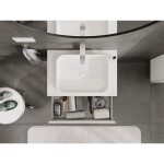 MEXEN/S - Rivel koupelnová skříňka pod umyvadlo 70 cm s deskou, 1 šuplík, reliéf , bílá mat 91A20-07023-1-BFC01