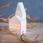 Räder Porcelánový svícen Church 18 cm, bílá barva, porcelán