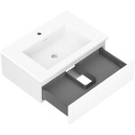 MEXEN/S - Rivel koupelnová skříňka 70 cm s umyvadlem Otis, 1 šuplík, reliéf , bílá mat 91A20-07023-1-BF01-W18M01