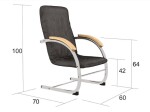 BRADOP Křeslo chromové TIMO R59 BRA-R59-KRESLO