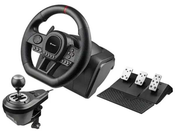 Tracer SimRacer Manual Gearbox 6in1 černá / Sada volantu, pedálů a řadicí páky / PC, PS3, PS4, Xbox, Switch / 270° (TRAJOY47345)