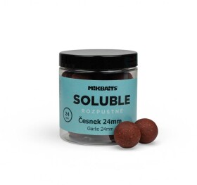 Mikbaits Rozpustné boilies Soluble Česnek 250ml - 24mm,Mikbaits Rozpustné boilies Soluble Česnek 250ml - 24mm