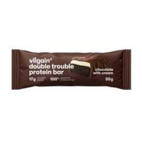 Vilgain Double Trouble Protein Bar Dvojitá čokoláda s krémem 55 g