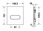 DURAVIT - DuraSystem Ovládání splachování pisoáru, bílé sklo WD5005012000