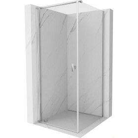 MEXEN/S - Mist-B sprchový kout dveře křídlové 80 x 80, transparent, chrom 8A2T-080-080-01-00
