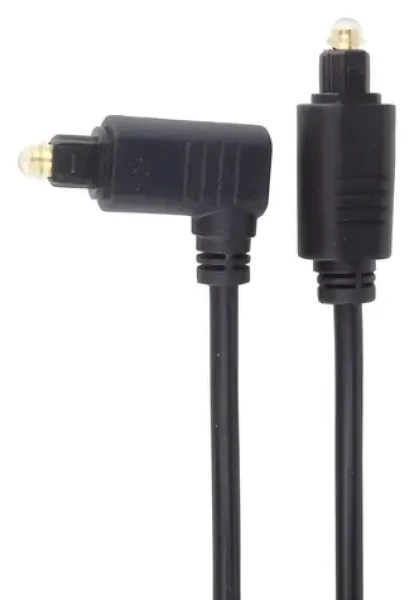 PremiumCord Toslink 90° kabel černá / Audio kabel / Toslink (M) - Toslink (M) 90° / průměr 4 mm / 2 m (kjtos3-2)