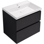 CERANO - Koupelnová skříňka Carole - keramické umyvadlo Viano - černá matná - 50,8x62,5x46,4 CER-700377