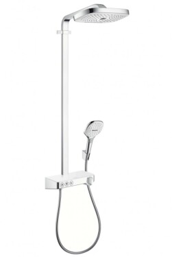 HANSGROHE - Raindance Select E Sprchový set Showerpipe 300 s termostatem ShowerTablet Select, 3 proudy, bílá/chrom 27127400