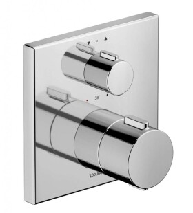 DURAVIT - Termostatická baterie pod omítku, pro 2 spotřebiče, chrom TH4200013010