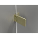 MEXEN/S - Lunar-F L sprchový kout skládací dveře pravá 90 x 80, transparent, zlato kartáčovaná 836L-090-080-55-00-P