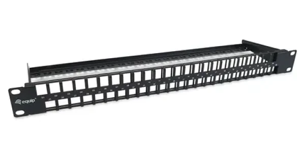 Equip / Patch panel / 48 portů / Keystone Cat.6 / UTP / 1U / 19" (769258)