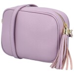 Trendy dámská kožená crossbody Melanie, světle fialová