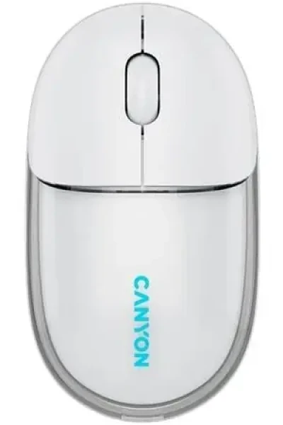 Canyon OnClick 24 bílá / Bezdrátová optická myš / Bluetooth 5.1 + 2,4 GHz / 1200 dpi / akumulátor 500 mAh (CNS-CMSW24W)